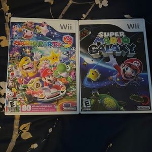 Used Mario party 9 and used super Mario galaxy for the Wii